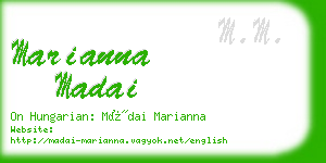 marianna madai business card